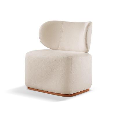 Poltrona Para Sala De Estar Moderna Sun Bouclé Nude 400