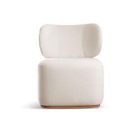 Poltrona Para Sala De Estar Moderna Sun Bouclé Nude 400 - 5