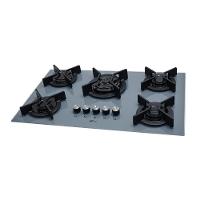 Cooktop A Gás Fischer 5 Bocas Tripla Chama Infinity Trempe De Ferro Fundido 82005 Eiger Bivolt