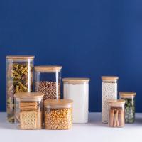 Pote De Mantimentos Quadrado Flat 400ml Tampa Bambu Oikos - 4