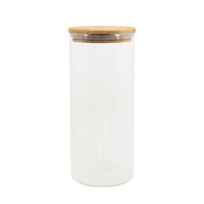 Pote De Mantimentos Redondo 1650ml Tampa Bambu Oikos