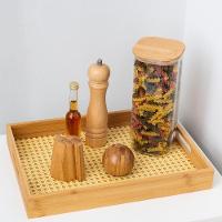 Pote De Mantimentos Quadrado Flat 1900ml Tampa Bambu Oikos - 3