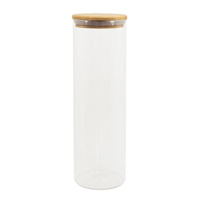 Pote De Mantimentos Redondo 2000ml Tampa Bambu Oikos