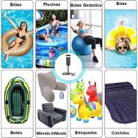Bomba De Ar Manual Inflador Colchão Inflável, Boias Piscina Multiuso 30cm - 5