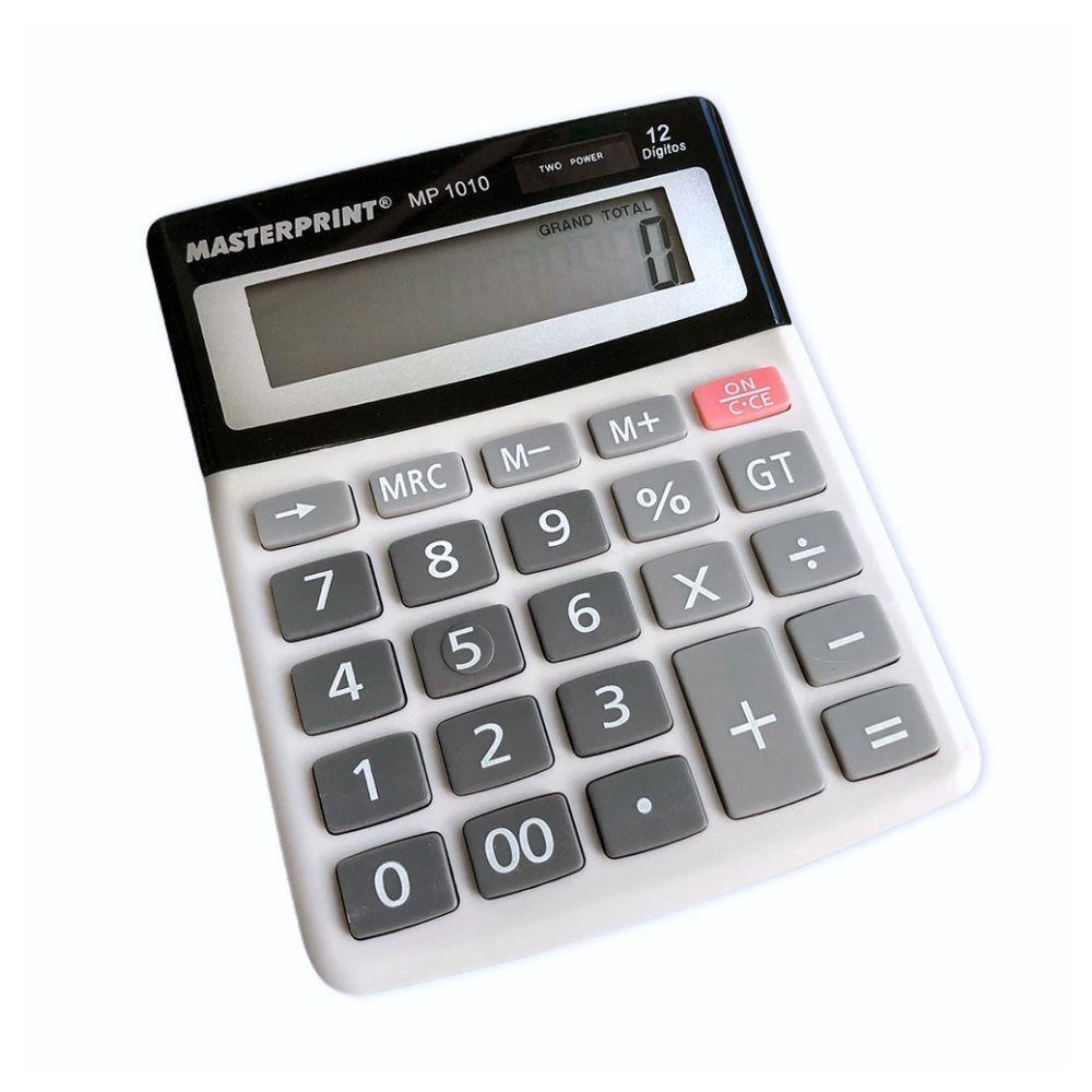 Calculadora Eletrônica De Mesa Mp1010 12 Dígitos Masterprint Cinza - 2