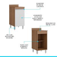 Balcão Para Cozinha Sabrina 40x88cm 1 Porta Mdp Menu Móveis Branco - 2