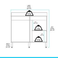 Balcão Canto Reto Sabrina 1 Porta 94x88cm Mdp Menu Móveis Branco - 3