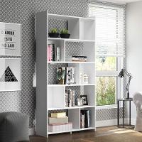 Estante Multiuso Com Nichos 91x183cm Mdp Branco Menu Móveis Branco - 1