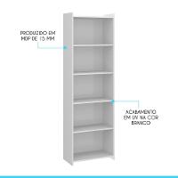 Estante Multiuso Com 4 Prateleiras 57x183cm Mdp Menu Móveis Branco - 3