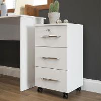 Gaveteiro Para Escritório 3 Gavetas Rodízios Mdp Menu Móveis Branco - 1