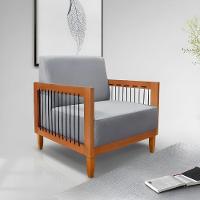 Poltrona Decorativa Lorena Sala De Estar Recepção Escritório Linho Cor:cinza - 2