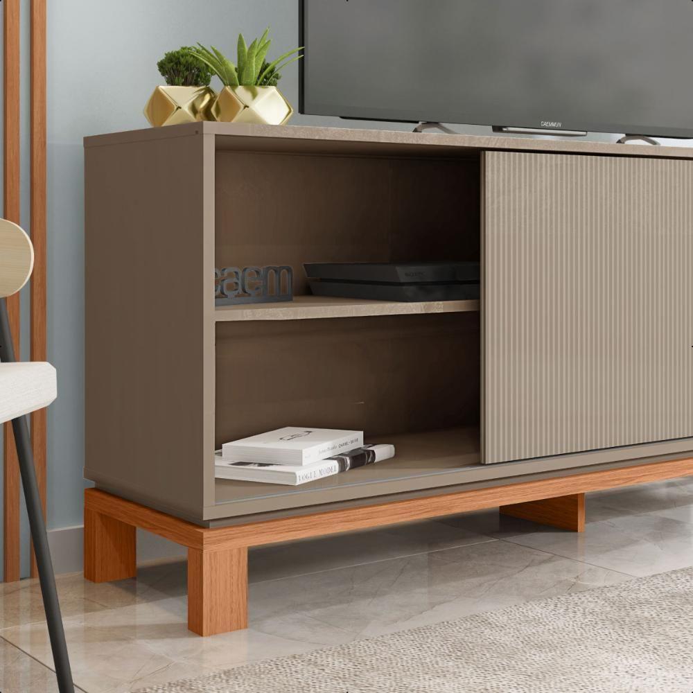 Bancada Rack Para Tv Até 45 Polegadas Jace Marrom Caemmun - 4