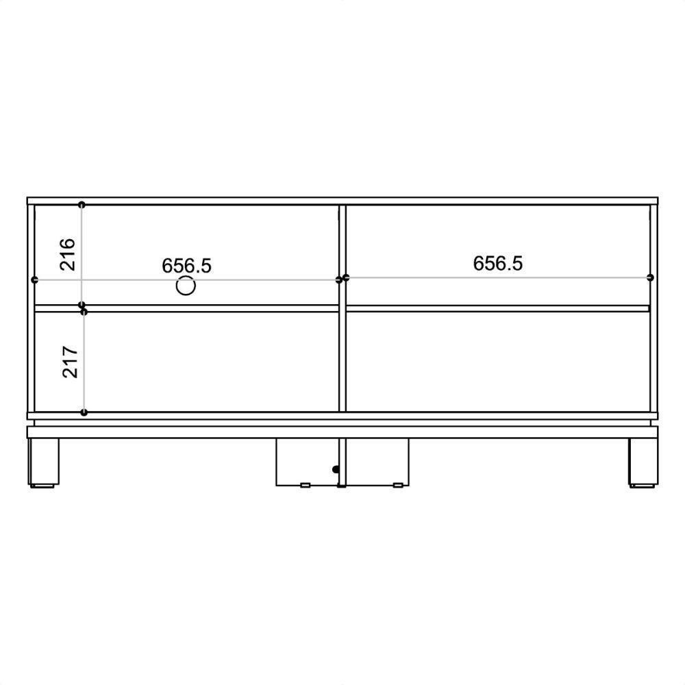 Bancada Rack Para Tv Até 45 Polegadas Jace Marrom Caemmun - 5