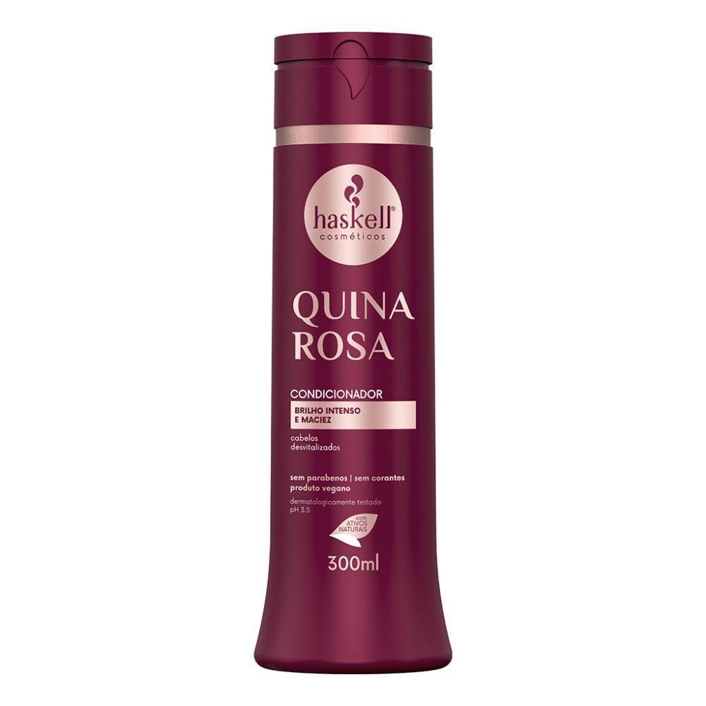 Condicionador Quina Rosa Brilho Intenso E Maciez Haskell 300ml - 1