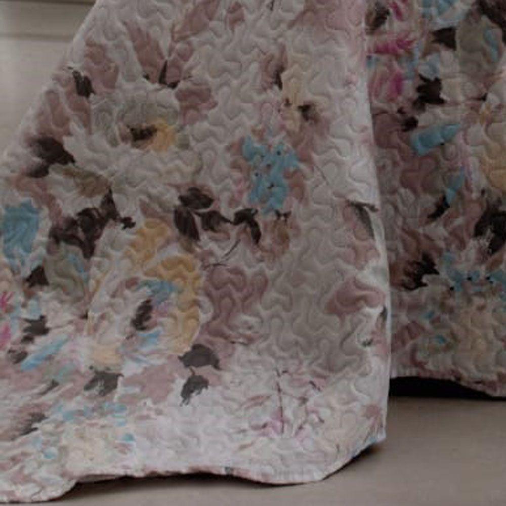 Kit Cobre Leito Colcha Mix Queen Estampado Dupla Face Floral 3 Peças - Andréia - 3