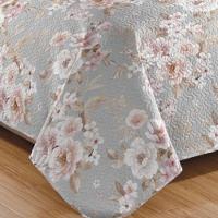 Kit Cobre Leito Colcha Mix Queen Estampado Dupla Face Floral 3 Peças - Marcela - 100% Poliéster - 3