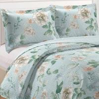 Kit Cobre Leito Colcha Mix Queen Estampado Dupla Face Floral 3 Peças - Marli - 2