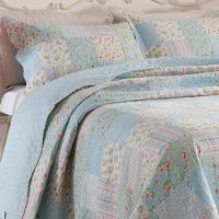 Kit Cobre Leito Colcha Mix Queen Estampado Dupla Face Floral 3 Peças - Karina - 2