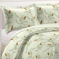 Kit Cobre Leito Colcha Mix Queen Estampado Dupla Face Floral 3 Peças - Isamara - 2