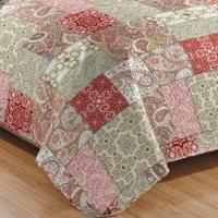 Kit Cobre Leito Colcha Mix Queen Estampado Dupla Face Floral 3 Peças - Lúcia - 3