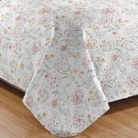 Kit Cobre Leito Colcha Mix Queen Estampado Dupla Face Floral 3 Peças - Joice - 3