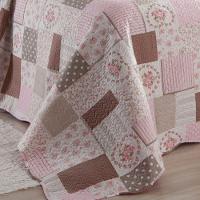 Kit Cobre Leito Colcha Mix Queen Estampado Dupla Face Floral 3 Peças - Mara - 3