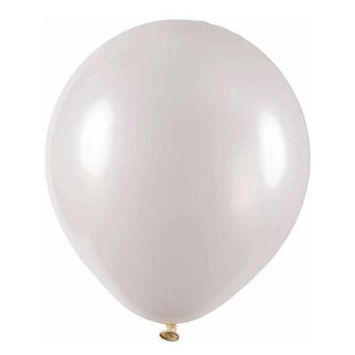 Balão Branco De Látex Metalizado - 9 Polegadas - 50 Unidades