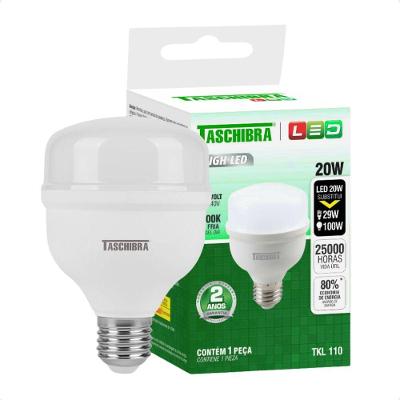 Lâmpada High Led Tkl 20w Taschibra E27 Bivolt 4000k Neutro