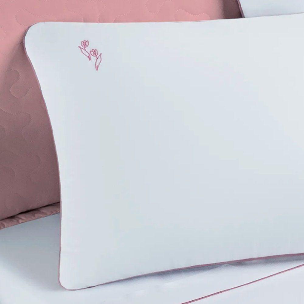 Jogo De Lençol Casal Padrão Liana 100% Algodão 4 Peças - Branco - 2