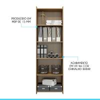 Estante Prateleiras Multiuso 57x183 Mdp Carvalho Menu Móveis Carvalho - 4