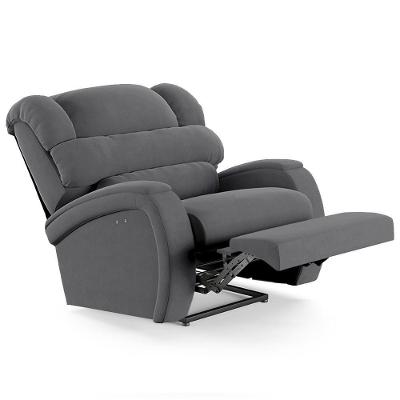 Poltrona Do Papai Reclinável Kalie Power Touch Massagem Fh9 Veludo Cinza - Mpozenato