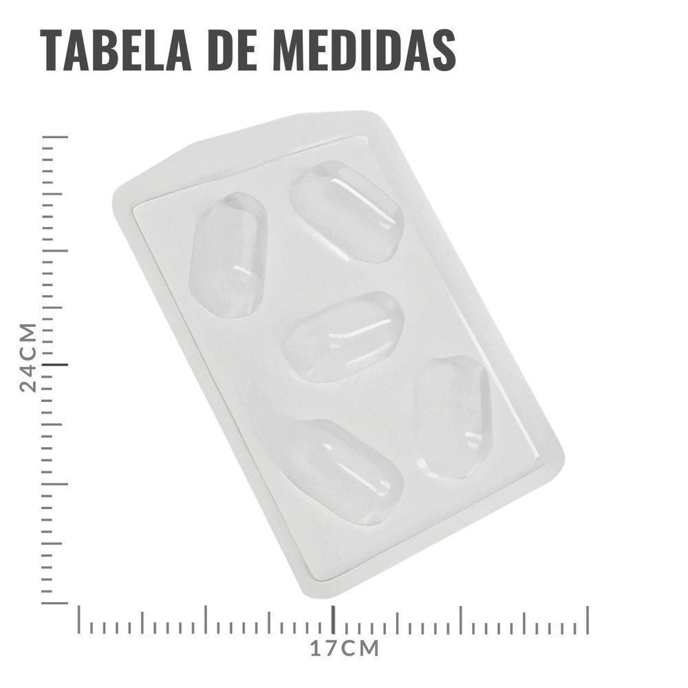 Forma De Silicone Trufa Alongada P - 3,5cm X 6,5cm - 5