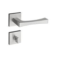 Fechadura Vivaldi Cromado Acetinado Roseta Quadrada 40mm Pado Banheiro / Wc - 1