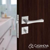 Fechadura Vivaldi Cromado Acetinado Roseta Quadrada 40mm Pado Banheiro / Wc - 5