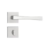 Fechadura Vivaldi Cromado Acetinado Roseta Quadrada 40mm Pado Banheiro / Wc - 6