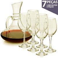 Conjunto De 6 Taças 320ml E Decanter 1,5l Em Vidro Gourmet - 1