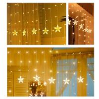 Pisca Cascata Estrelas 405 Leds Amarelo Fio Branco 10m 220v - 5