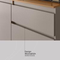 Armário De Cozinha Compacta 5 Portas 1 Gaveta Naves Amêndola Touch Nude Prime - 9