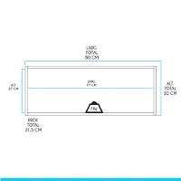 Armário Aéreo Basculante Sabrina 80x30cm Mdp Menu Móveis Branco Avelã - 3