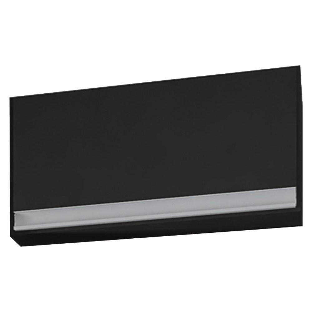 Armário Aéreo Geladeira 60cm 1 Porta Basculante Andréia Preto - Ajl Móveis - 3