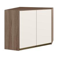 Armario Canto Obliquo 2 Portas Mdf 75cm Kali 12209 Carvalho Toq Off White Cetim Nicioli - 1
