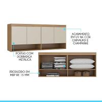 Armário Aéreo Modulado 4pts Selene 160x68cm Mdp Menu Móveis Carvalho - 2