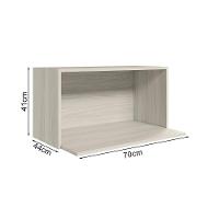 Armario Aereo Porta Microondas Mdf 70 Cm Kali 15219 Bianco Toq Nicioli - 3