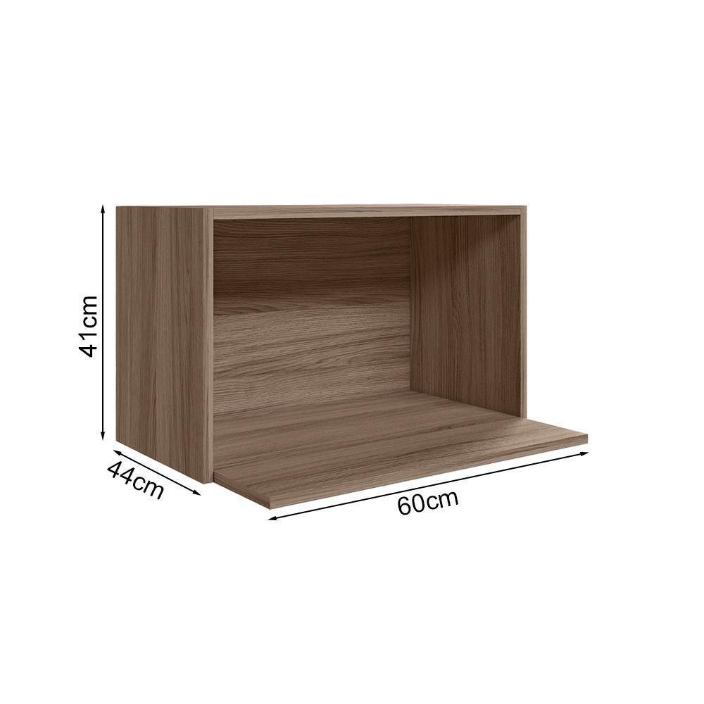Armario Aereo Porta Microondas Mdf 60 Cm Kali 15214 Carvalho Toq Nicioli - 3