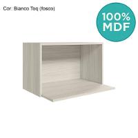 Armario Aereo Porta Microondas Mdf 60 Cm Kali 15214 Bianco Toq Nicioli