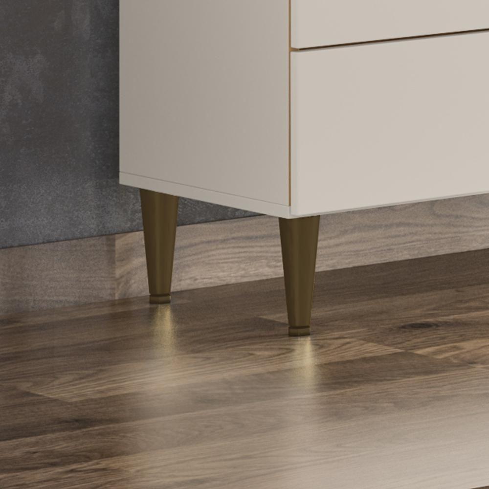 Cristaleira 2 Portas 2 Gavetas Liz Off White Nature Henn - 7