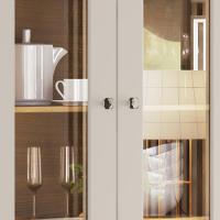 Cristaleira 2 Portas 2 Gavetas Liz Off White Nature Henn - 8