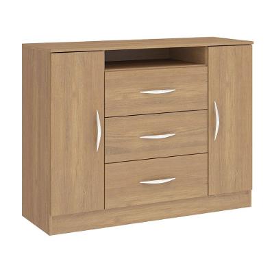 Cômoda Para Quarto Casal 3 Gvts 2 Pts Carvalho Menu Móveis Carvalho