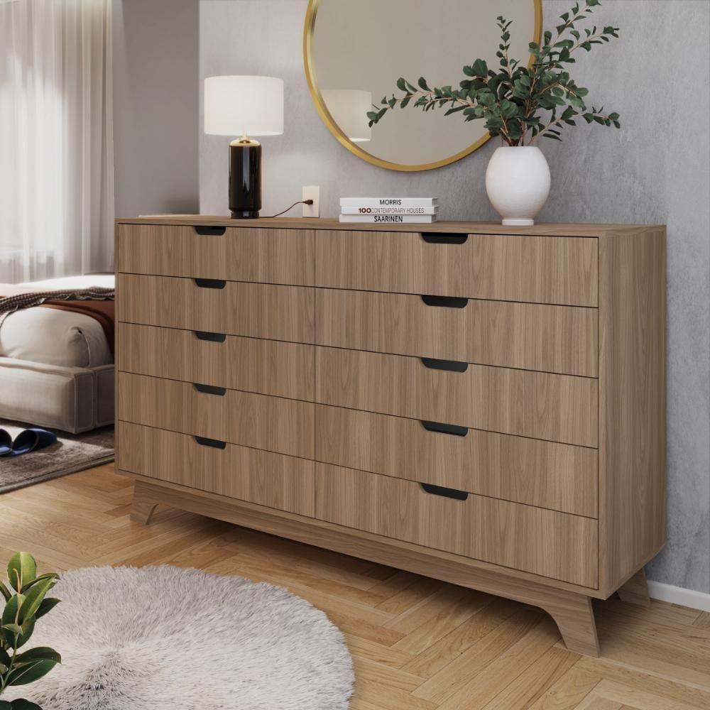 Cômoda 10 Gavetas 160cm Alice - Natural - 2