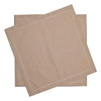 Conjunto Com 2 Guardanapos Ponto Ajour Taupe - 1